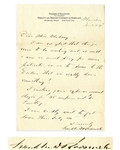 Franklin D. Roosevelt Autograph Letter Signed to Helena Mahoney, His Physical Therapist -- ...now we must pray for more patients so as to prove to the Doctors that we really have something!...